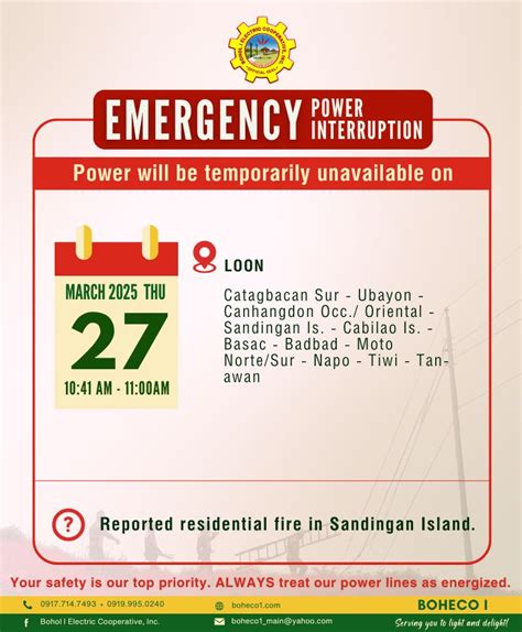 boheco 1 power interruption schedule|BOHOL I ELECTRIC COOPERATIVE, INC. (BOHECO I).